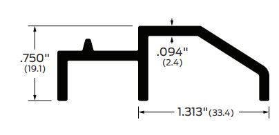 ZERO 168 Adjustable Threshold Rest, 3/4"