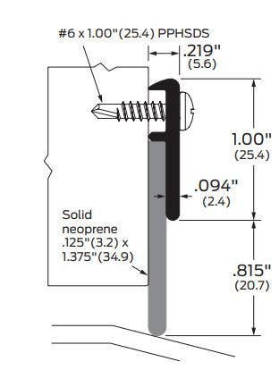 ZERO 339 Door Sweep, Neoprene