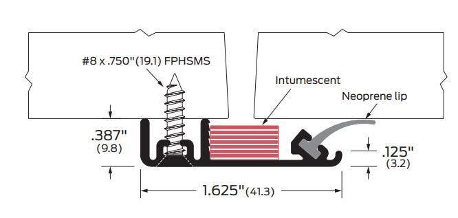 ZERO 429 Head & Jamb Gasketing w/ Silicone Gasket For Use w/ Coordinator or Closer Bracket