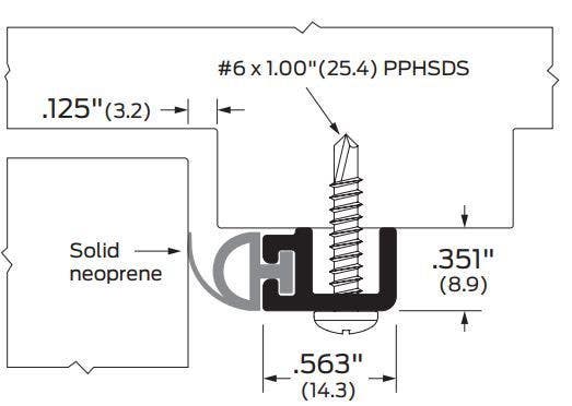 ZERO 485 Head & Jamb Gasketing, Neoprene