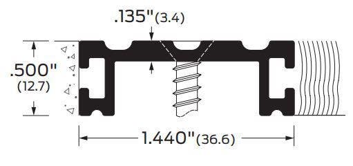 ZERO 522 Carpet Divider Threshold, 1/2" High