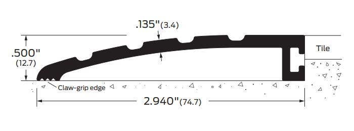 ZERO 623 Butt Threshold, 3"