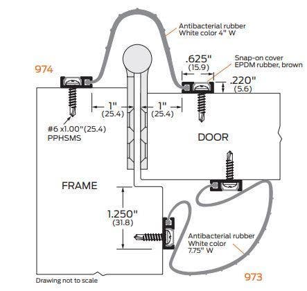 ZERO 972 BioWall Antibacterial Finger Guard, Rubber, White