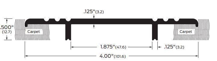 ZERO 1684 Carpet Divider, 4"