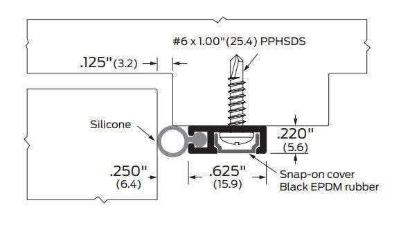 ZERO 8878 Head & Jamb Gasketing, Silicone Seal