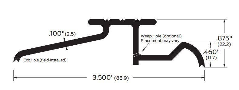 ZERO 76B Interlocking Threshold, Bronze/Water Return Option,  3 1/2"