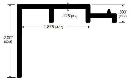 ZERO 107B Bronze Bulkhead Door Threshold, 1 7/8"