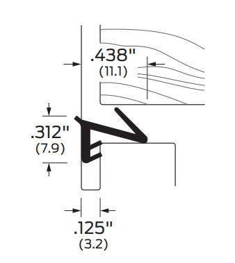ZERO 8841R Kerf Seal Rubber, Rubber, Finish-Black