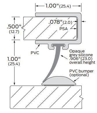 ZERO 9137-PSA PVC/Neoprene For Sliding Glass Door