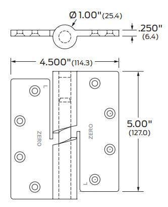ZERO Z950 Stainless Steel Cam Lift -(630) 5" x 4.5" x .250"