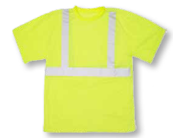 Mutual Industries 16355 Class 2 ANSI T-Shirt Lime 2 Silver