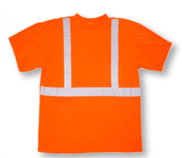 Mutual Industries 16357 Class 2 ANSI T-Shirt Orange 2 Silver