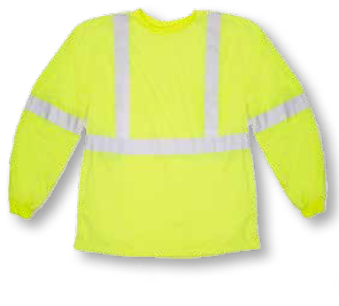 Mutual Industries 16381 Class 3 ANSI T-Shirt Lime 2" Silver