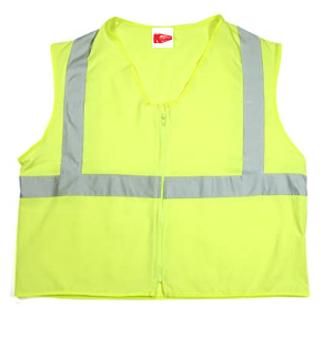 Mutual Industries 80070 Class 2 ANSI Lime Solid Durable Flame Retardant