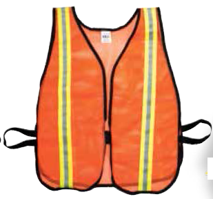 Mutual Industries 16300-153-1500 Soft Poly Mesh Safety Vest-112Lime Silver