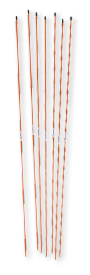 Mutual Industries 14657-0-1 48" High Visibility Heavy Duty 3/8" Diameter Fiberglass Snow Pole with Flag