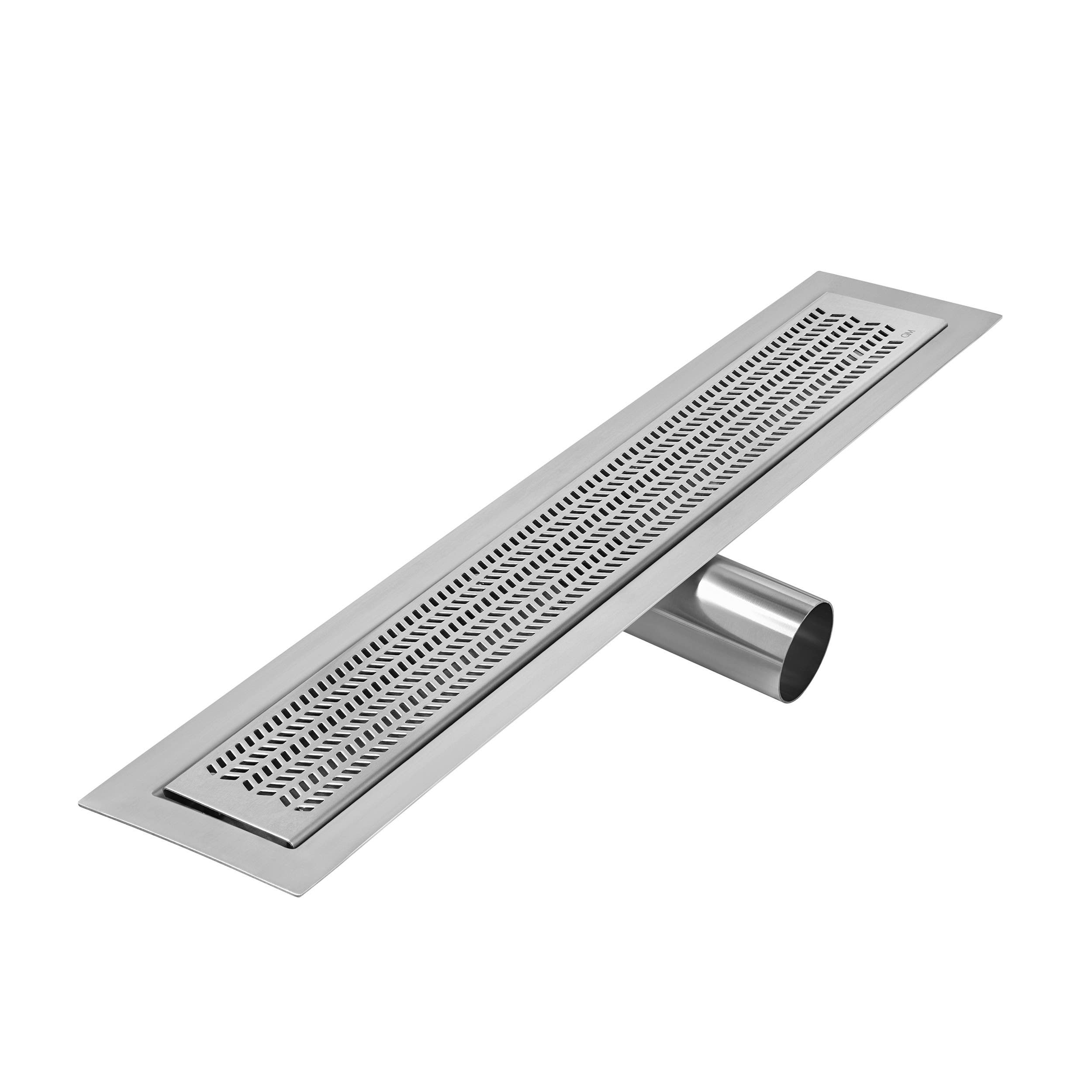 QM Drain 33.100. Nami Delmar Standard Length Side Outlet Linear Drain, Satin Finish