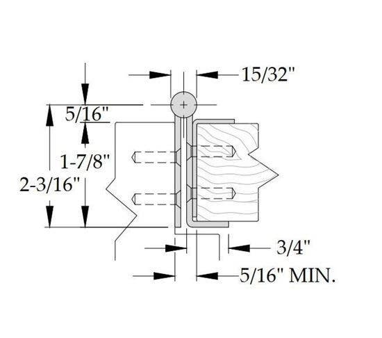 ABH A5505 Stainless Steel Hinge - 12 Gauge Full Mortise