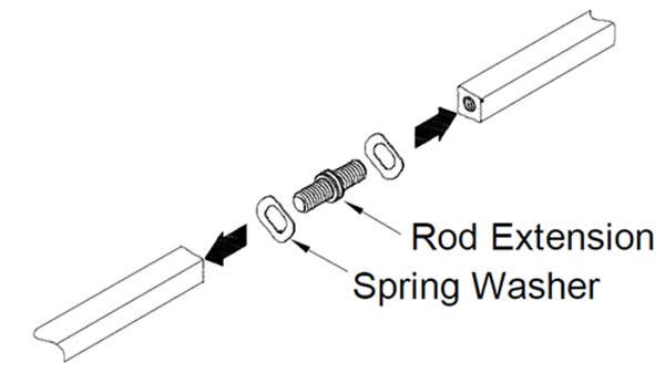 TownSteel ED 1000 Series Exit Device Extension Rod, Door Height-8',Satin Stainless Steel