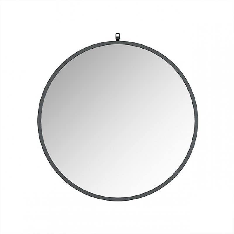 Bain Signature Verona Floating Round Metal Framed Mirror with Hanger