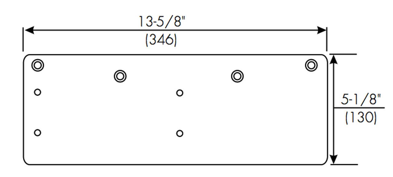 Norton 7788 Narrow Top Rail Drop Plate for 7500 Closer