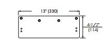 Norton 8158 Exposed-Back/Narrow Top Rail Drop Plate for 8000 Series