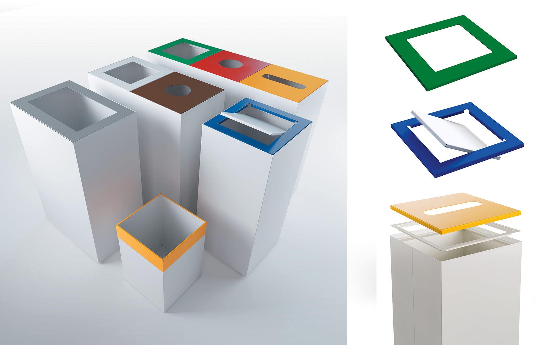 Magnuson PIC-60 Compartment Painted Steel Waste Receptacle