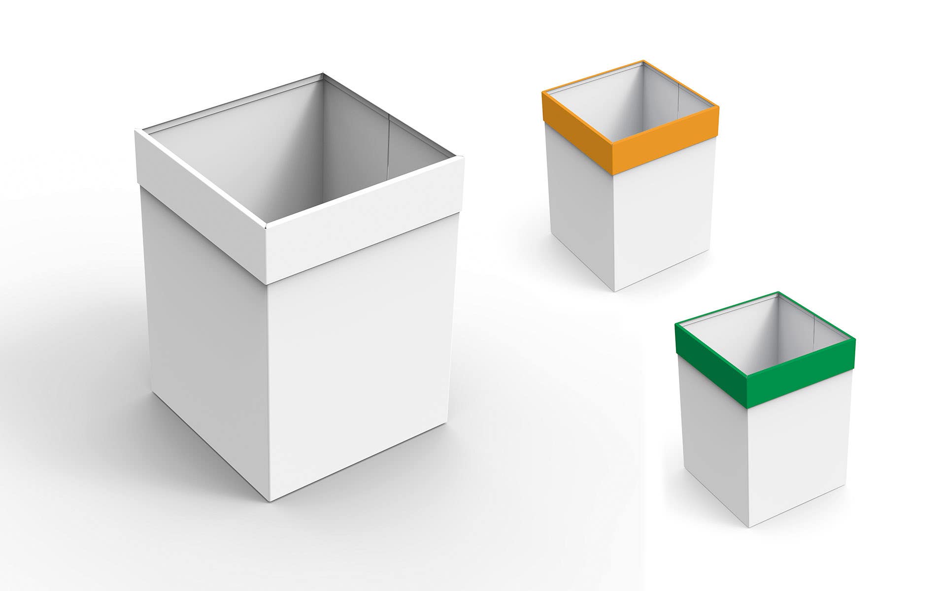 Magnuson PUP Square Metal Waste Basket With Removable Top Ring