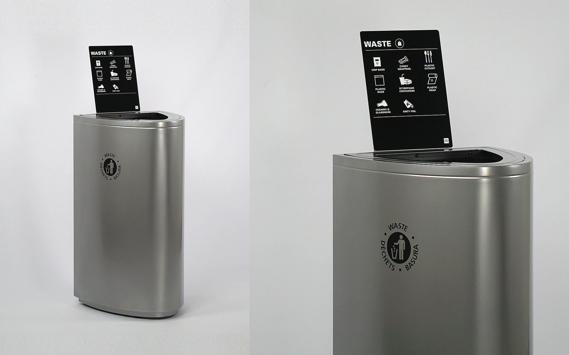 Magnuson SO1809L Sotare Quarter Eliptical Shaped Waste Receptable