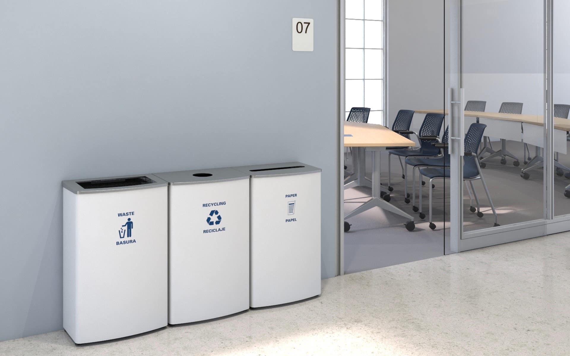 Magnuson TRADA Painted Steel 24 Gallon Body Waste Receptacle