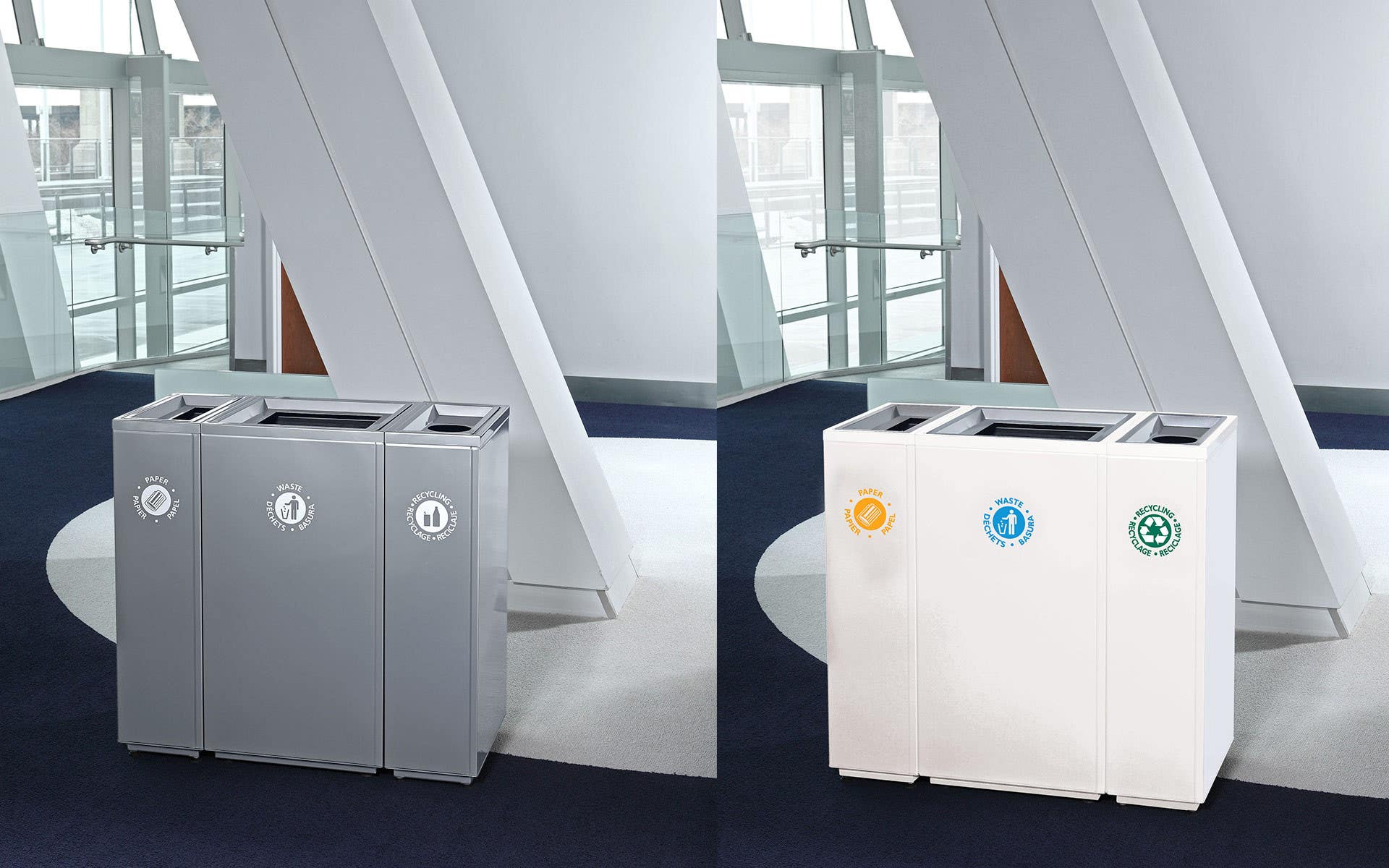 Magnuson VA18SCL Valuta Painted Steel Body Waste Receptacle