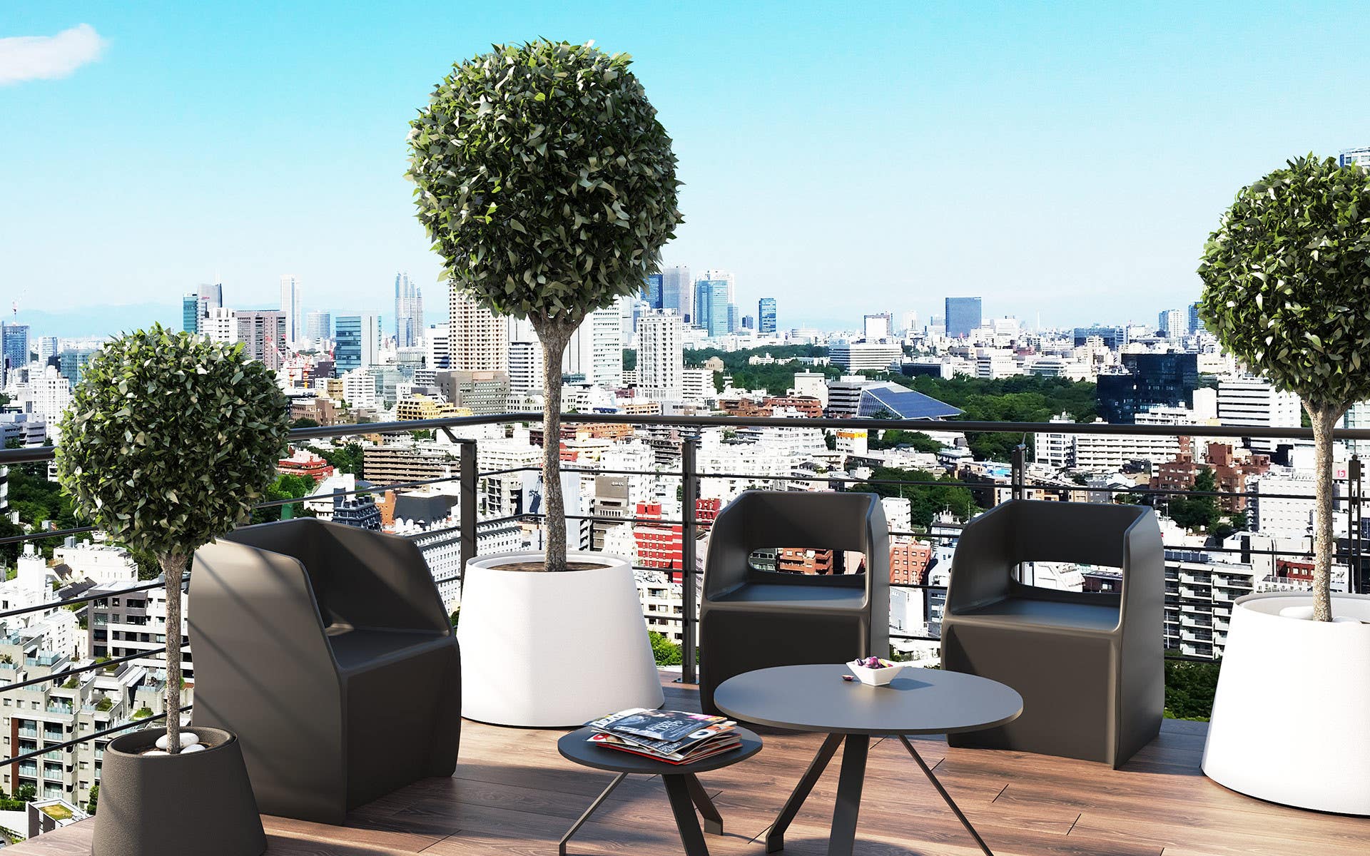 Magnuson CON CONEE Outdoor Painted Aluminum Planter