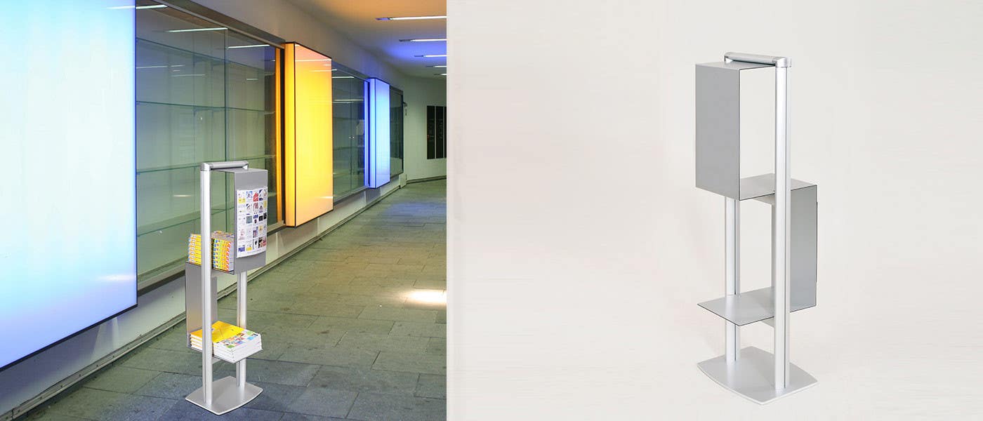 Magnuson SOCU-1100 Cubic Soistes Catalog Or Magazine Stand With Two Shelves