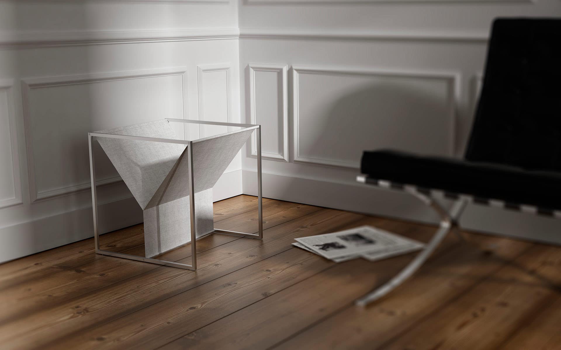 Magnuson ZIN-20 Magazine Rack In Textured Painted Steel Frame