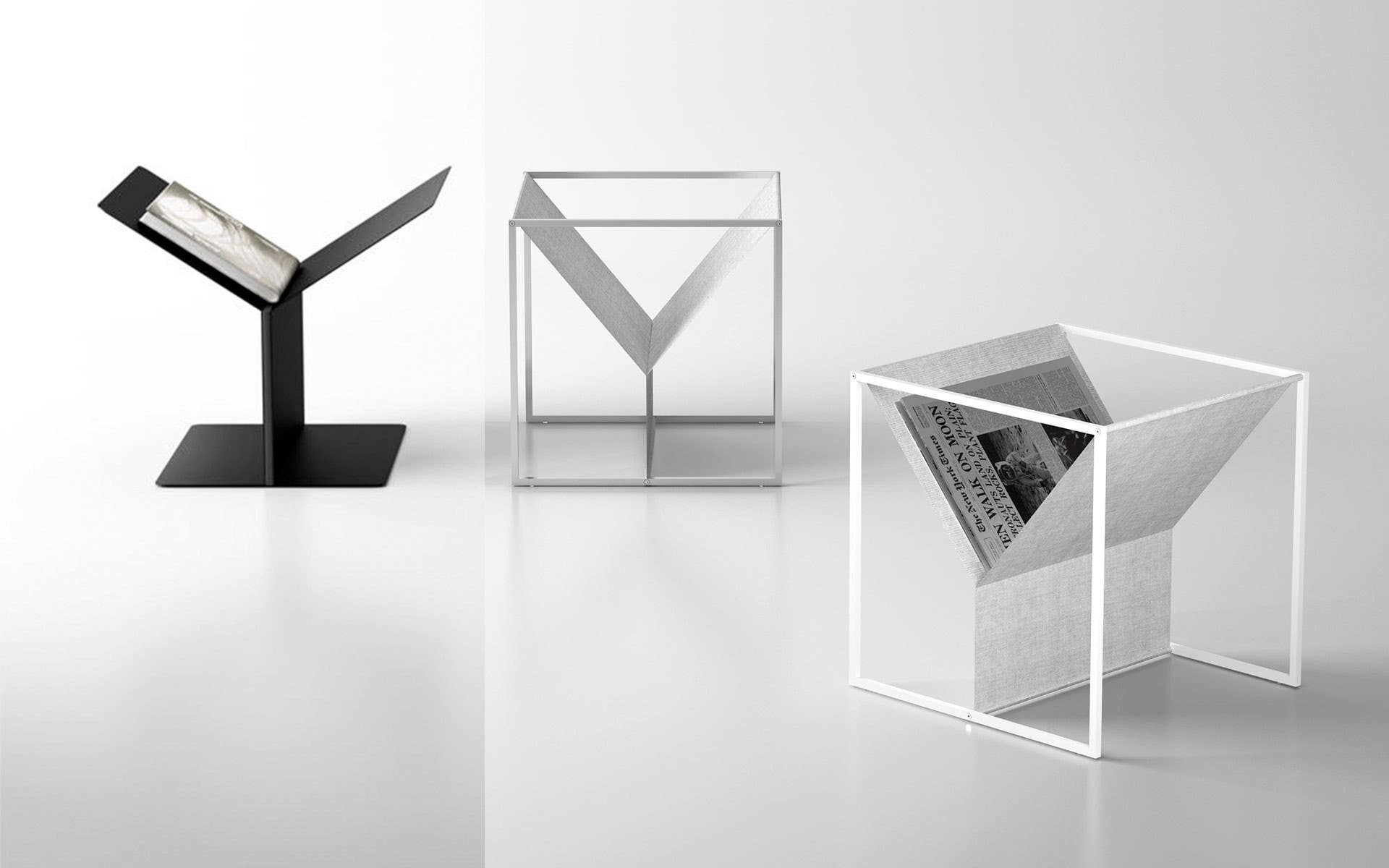 Magnuson ZIN-30 Magazine Rack In Textured Painted Steel Frame