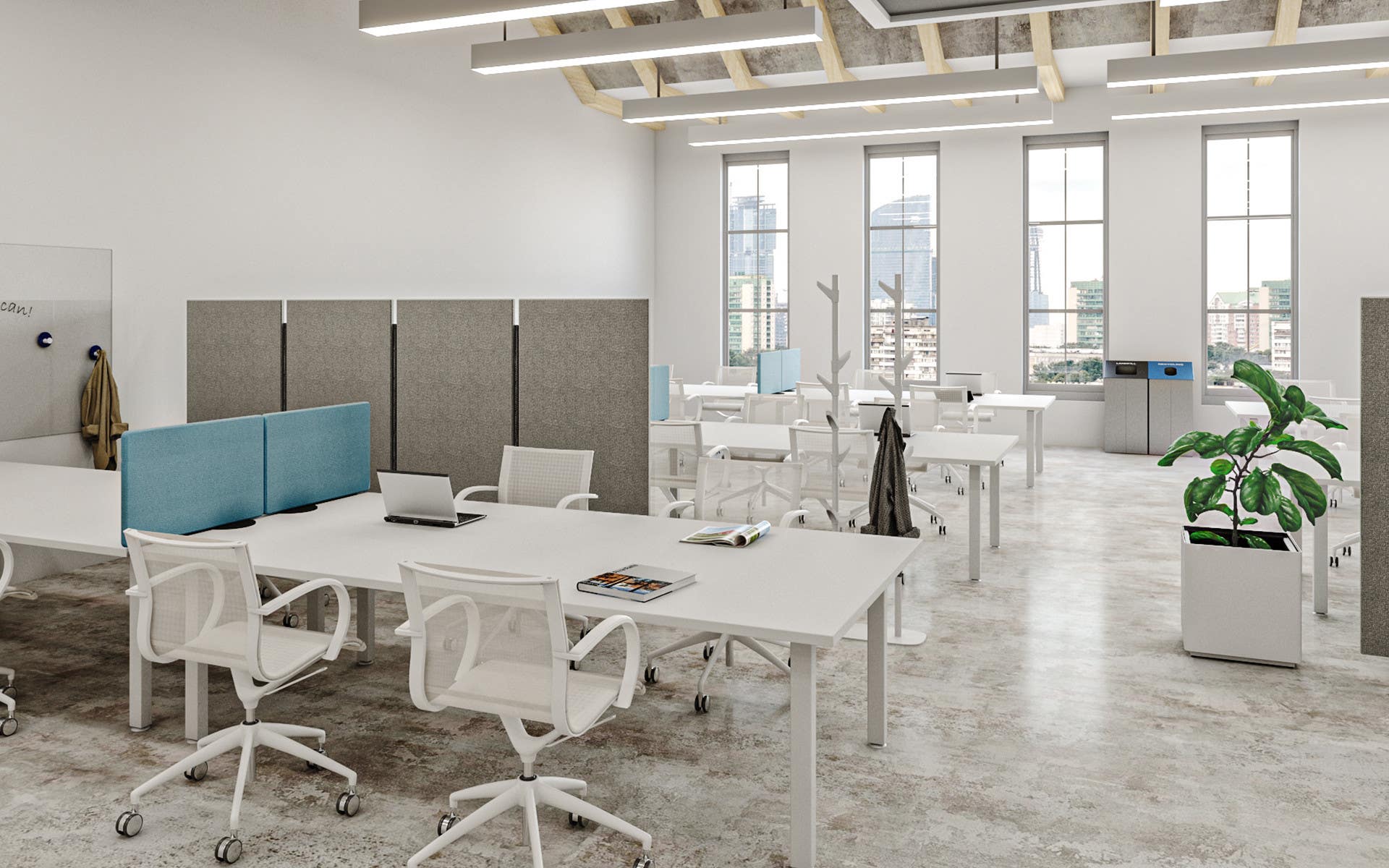 Magnuson MA-160 Freestanding Space Divider With Acoustic Fabric