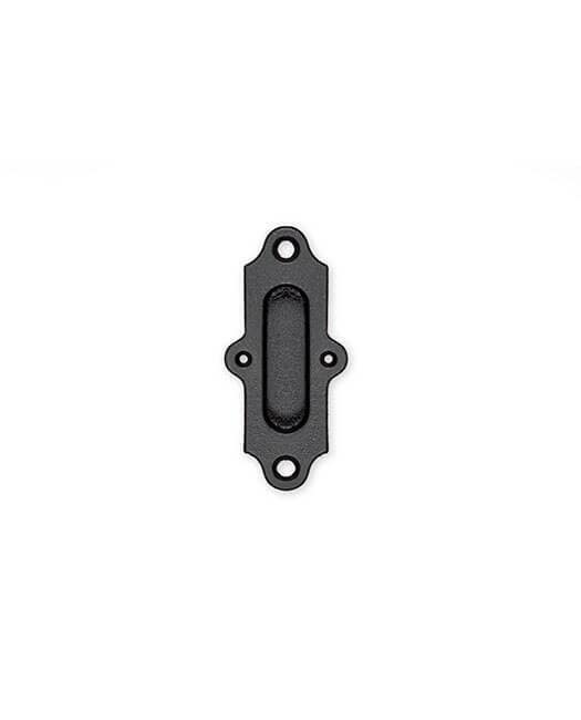 Leatherneck Hardware 0117-0099 Cast Iron Flush Pull Handle Black