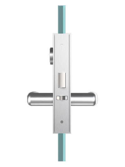 Accurate Lock & Hardware G16 Centered Glass Patch Mortise Set, Narrow 1-1/8" Backset, 1/2" Door