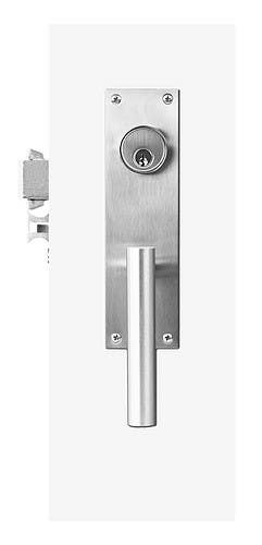 Accurate Lock & Hardware SL9100 Self-latching Sliding/Pocket Door Lock Only w/ Emergency Egress