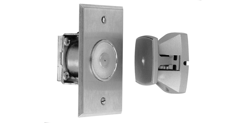 Rixson 990M Low Profile Wall Mounted Electromagnetic Door Holder, 1-13/16" Projection