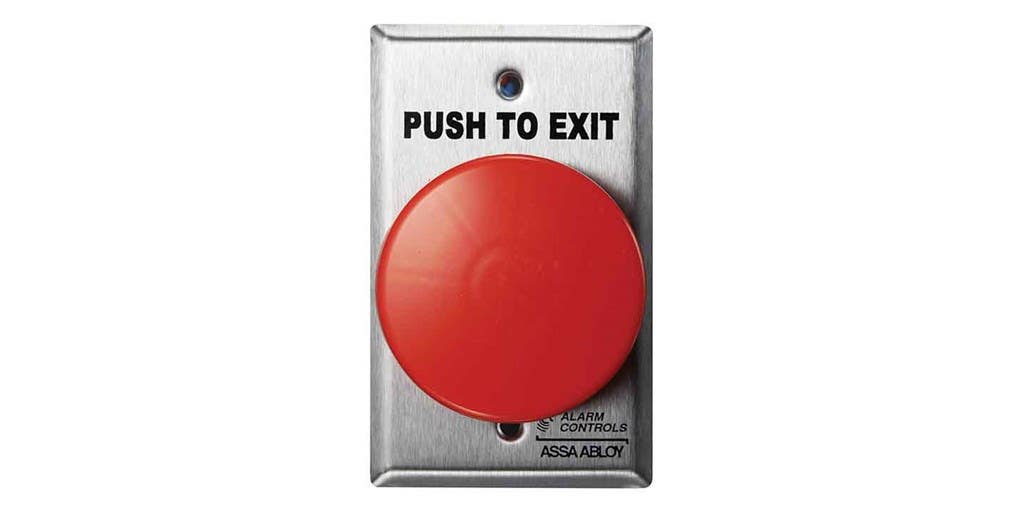 Alarm Controls TS-21 Request to Exit Station w/ Pneumatic Timer & Large 2.5" Push Button