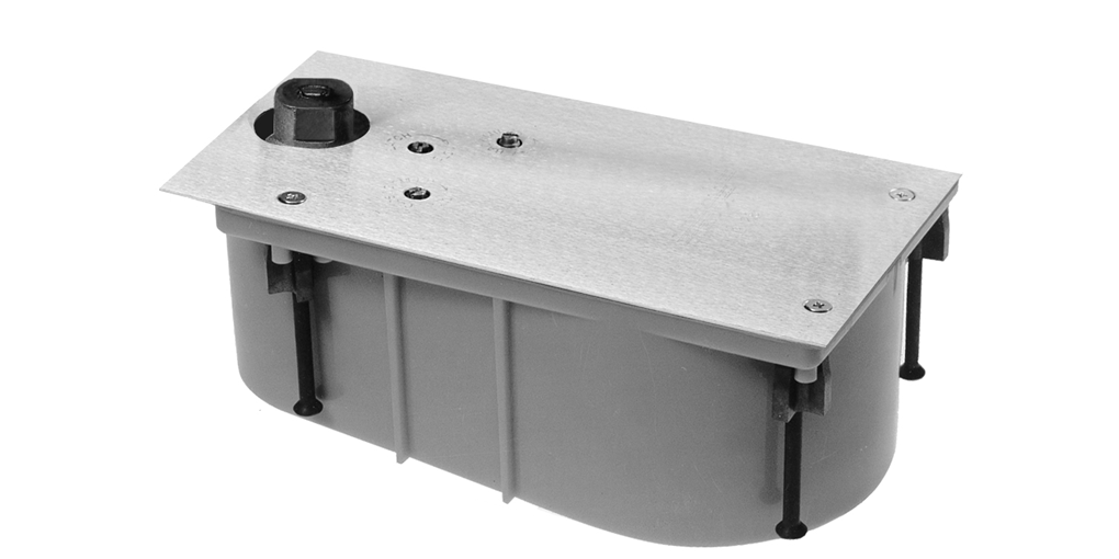 Rixson 328 Less All Parts Floor Closer Body Only, Center Hung, For Glass Doors w/ Patch Fittings