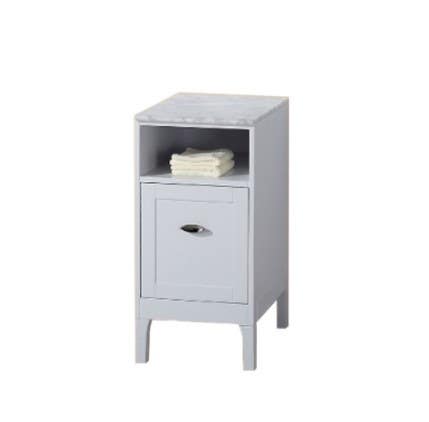 Bellaterra 7711-WH-WH 16 In Cabinet In White With Marble Top In White
