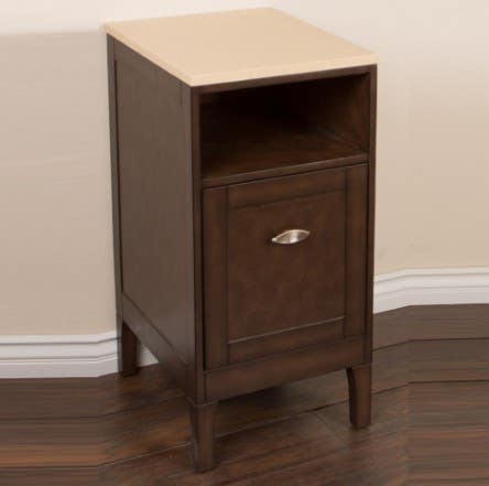 Bellaterra 7711-SW-CR 16 in Cabinet In Sable Walnut With Quartz Top In Cream