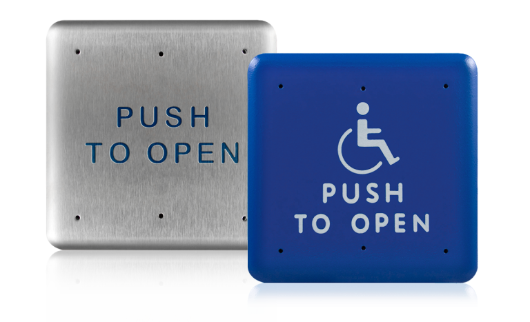 BEA 4.75 Inch Square Push Plates, Satin Brass