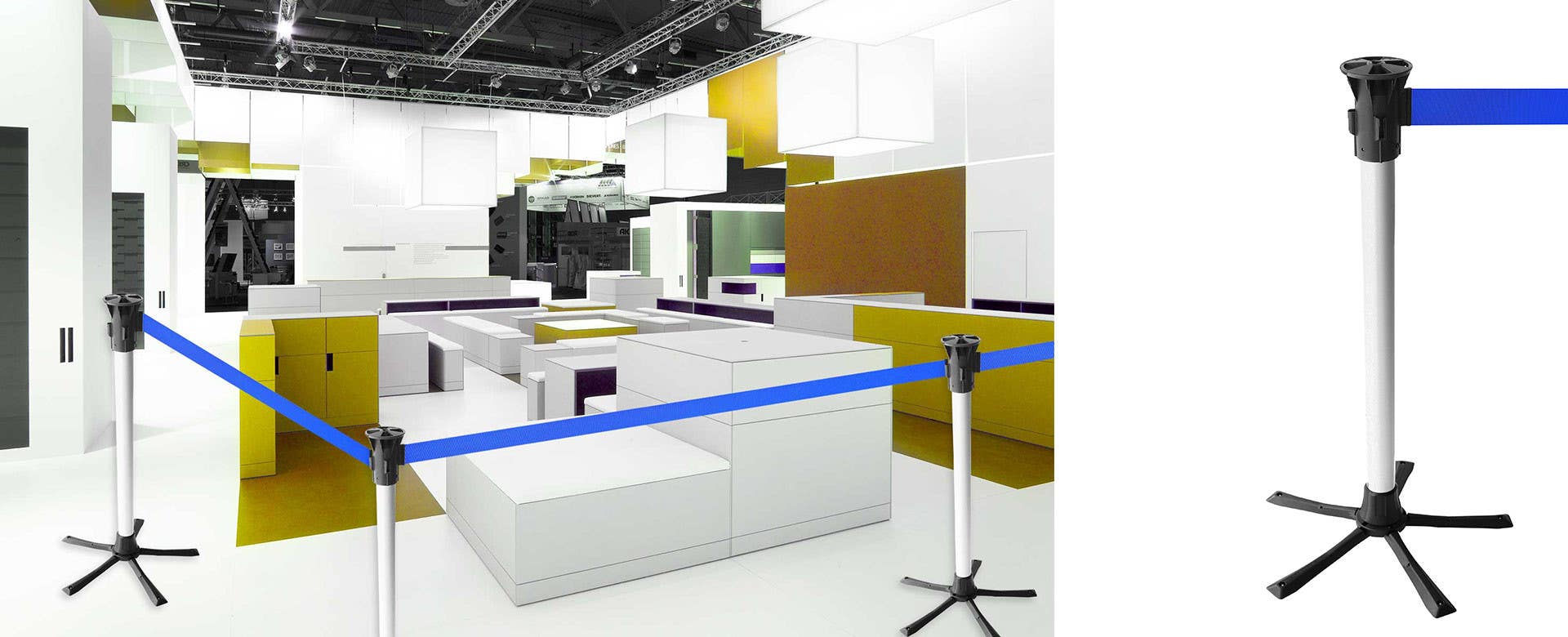 Magnuson TPL-950-SBL Tempaline Transportable Crowd Control Stanchion