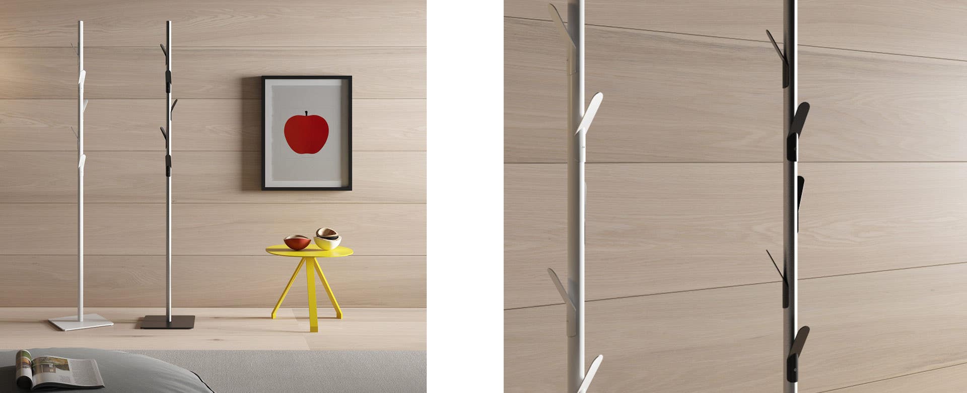 Magnuson BRANCH-01 Coat Tree With 5 Painted Steel Hooks