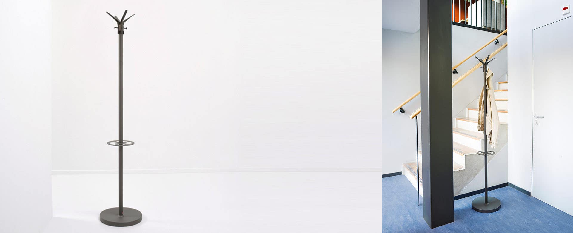 Magnuson PALADINO Coat Tree In Epoxy Coated Steel,Dark Grey