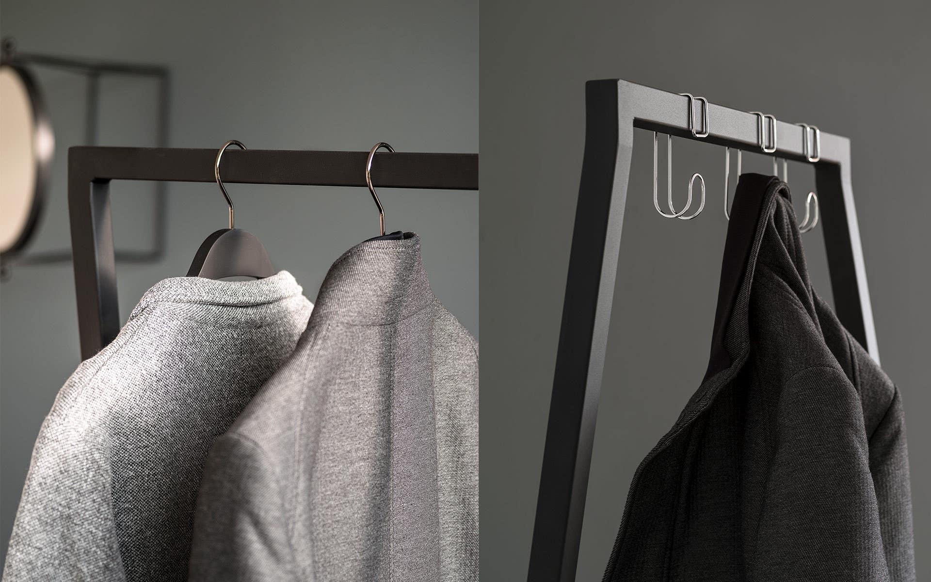 Magnuson BUTLER Painted Steel Coat Rack With Unique Zig-zag Base