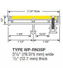 Wooster WP-RN3-SP Profiles For New Concrete Stairs 1/2" Thick Two Stage Sections